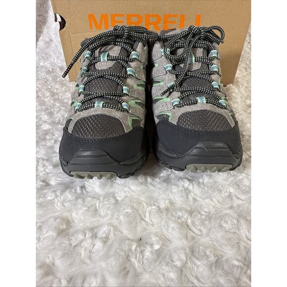 Merrell Women's MOAB 2 WP Hiking Shoe Drizzle/Mint J06028 Size: 9.5 W - Picture 9 of 11